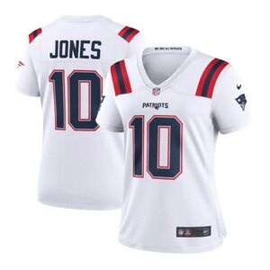 Mac Jones 10‎ New England Patriots Nike XXL 2XL Women's PlayerJersey - White NWT